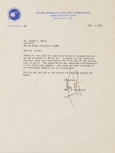 Neil Armstrong letter to Rorke