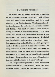 Roosevelt Inaugural Address